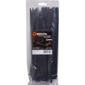 Нейлоновый хомут ВИХРЬ ХН 4,8х250 Ч